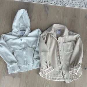 Athleta Girl Full zip sweatshirt and snap fleece/jacket